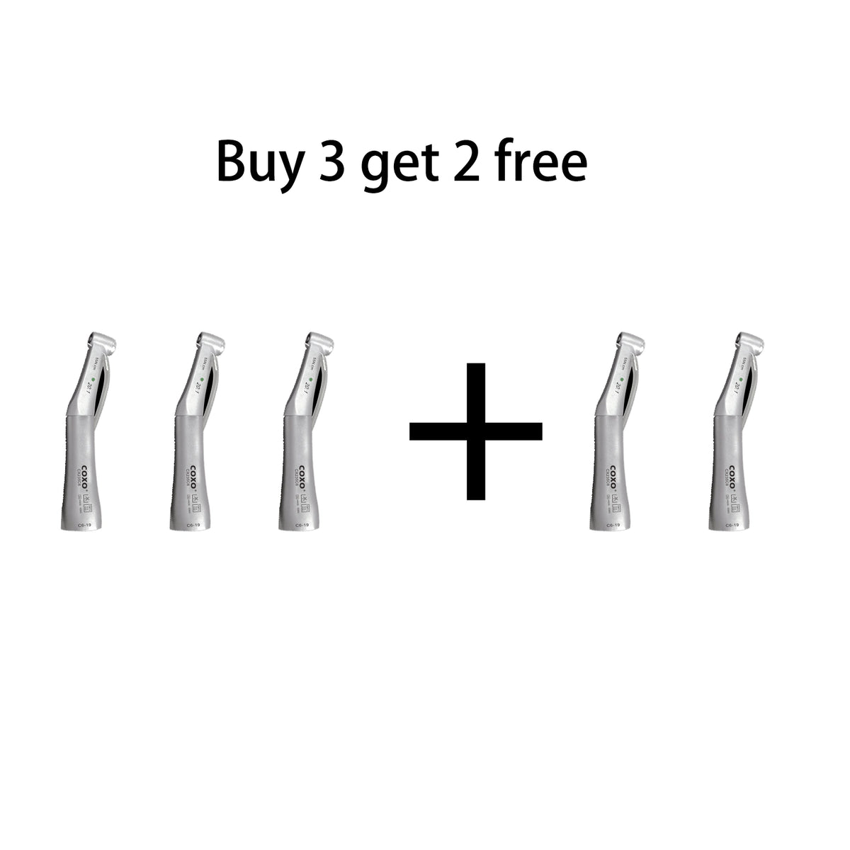 Buy 3 get 2 free special bundle of COXO 20:1 implant contra-angle handpieces
