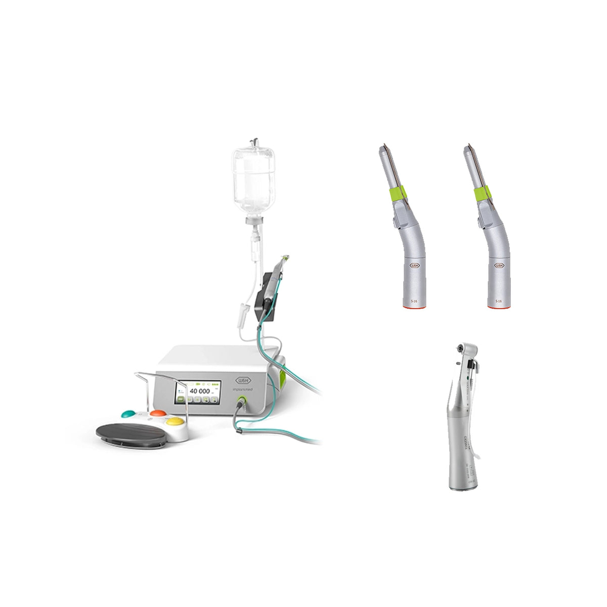 W&H Implantmed Plus standard bundle with 3 surgical handpieces, featured as an AAOMS special package