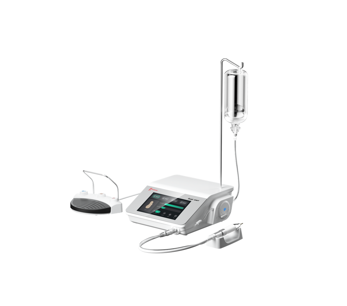Complete Woodpecker Surgic Smart setup optimized for dental implantology and complex extractions