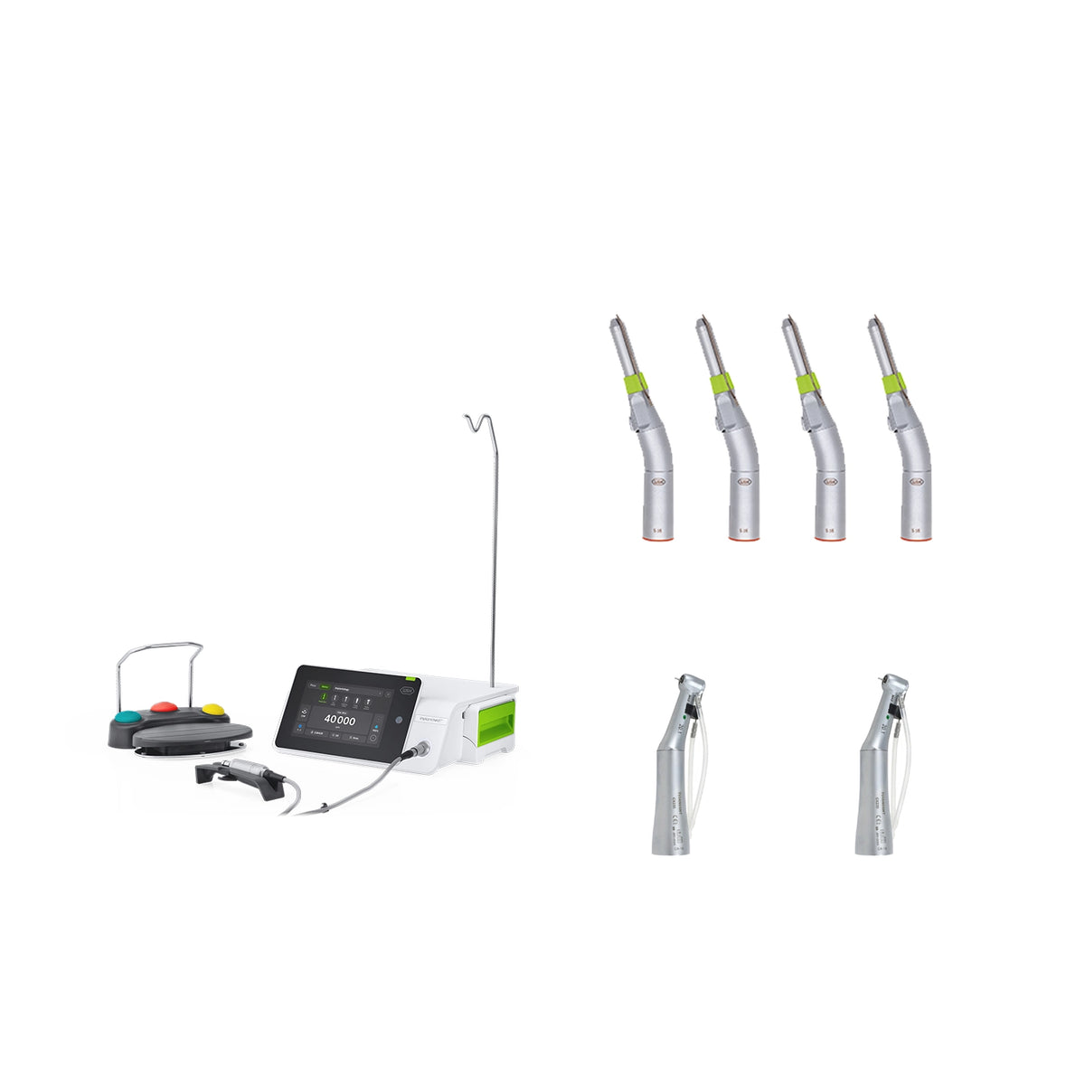 W&H Implantmed Plus premium bundle with 4 surgical handpieces, and 2 implant handpieces 