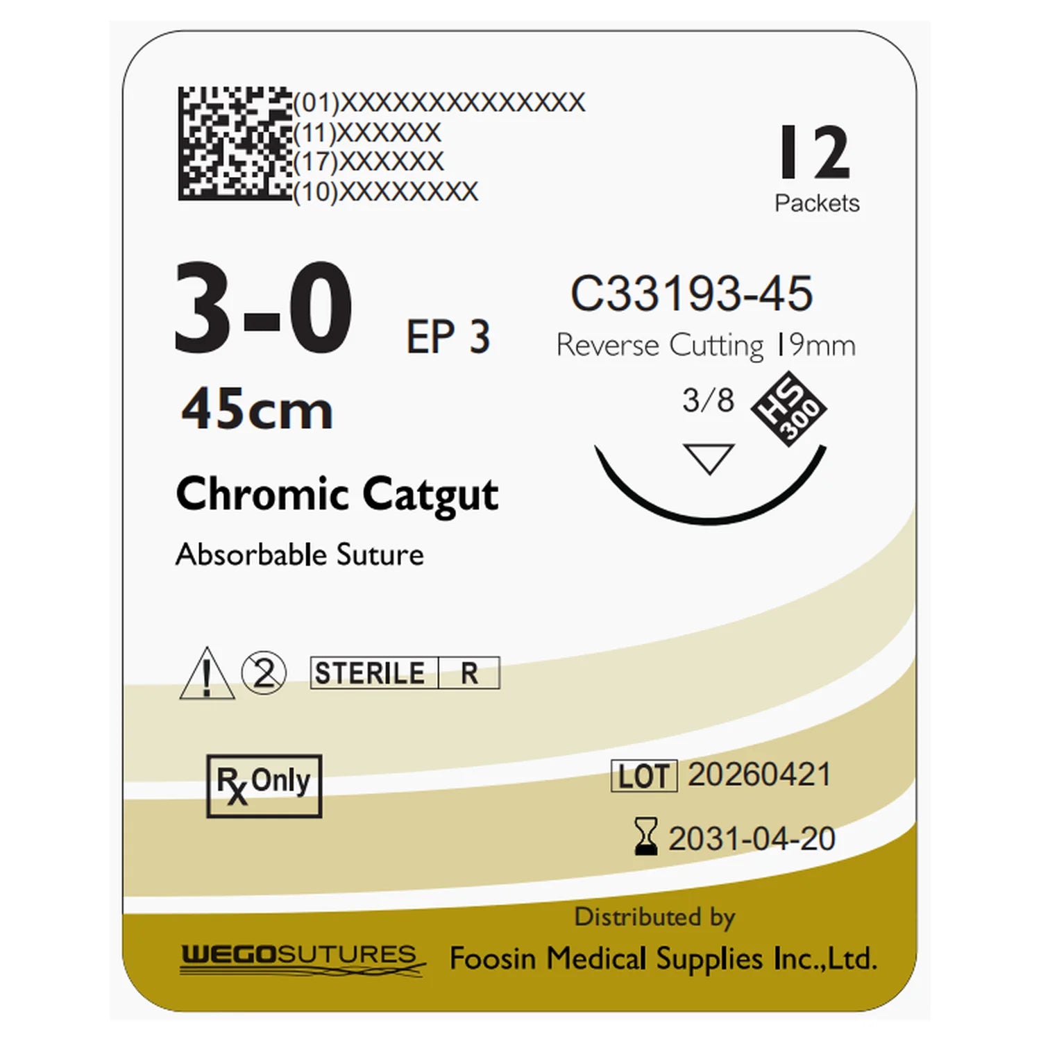 Wego-Chromic Catgut | Natural Absorbable Suture for Oral Surgery