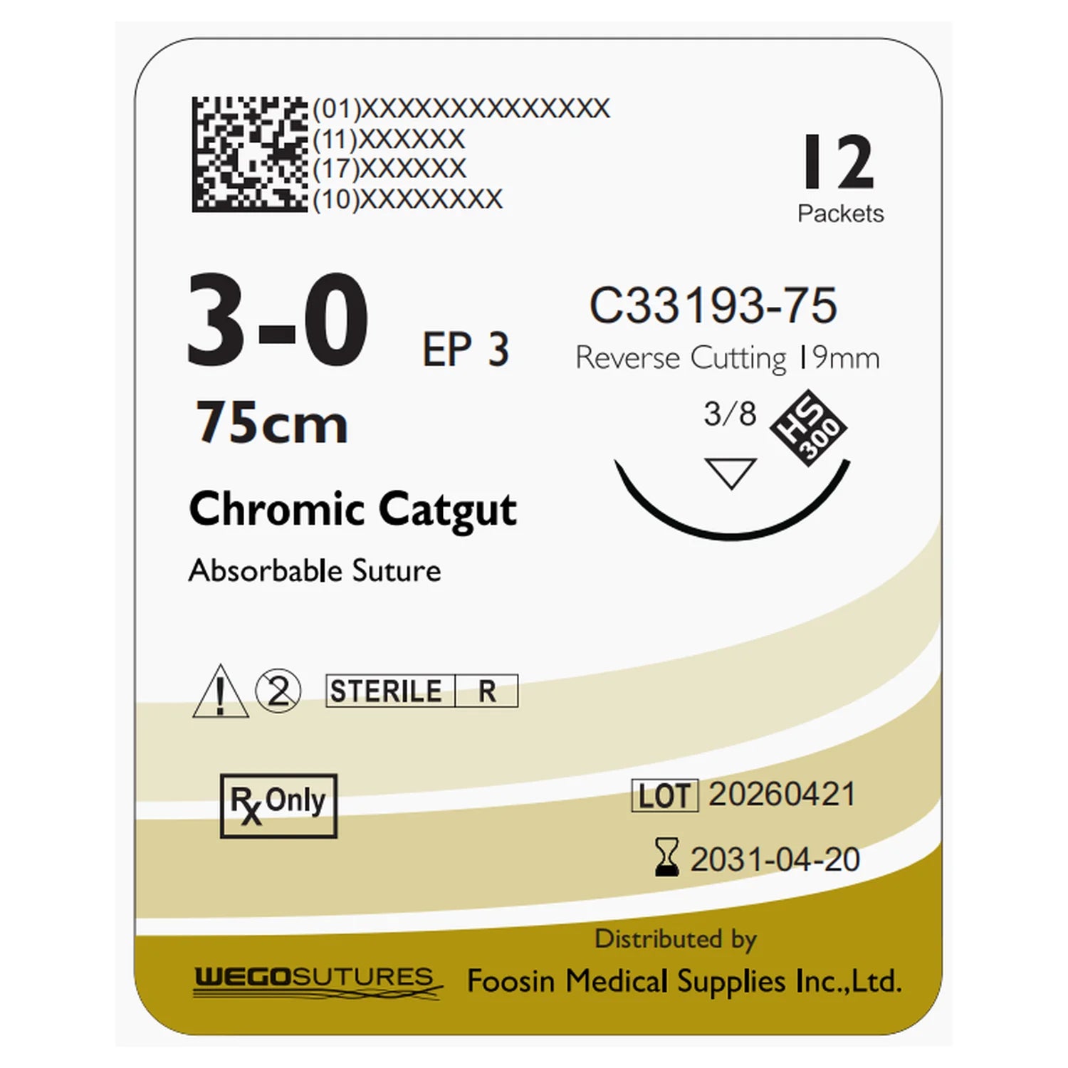 Wego-Chromic Catgut | Natural Absorbable Suture for Oral Surgery