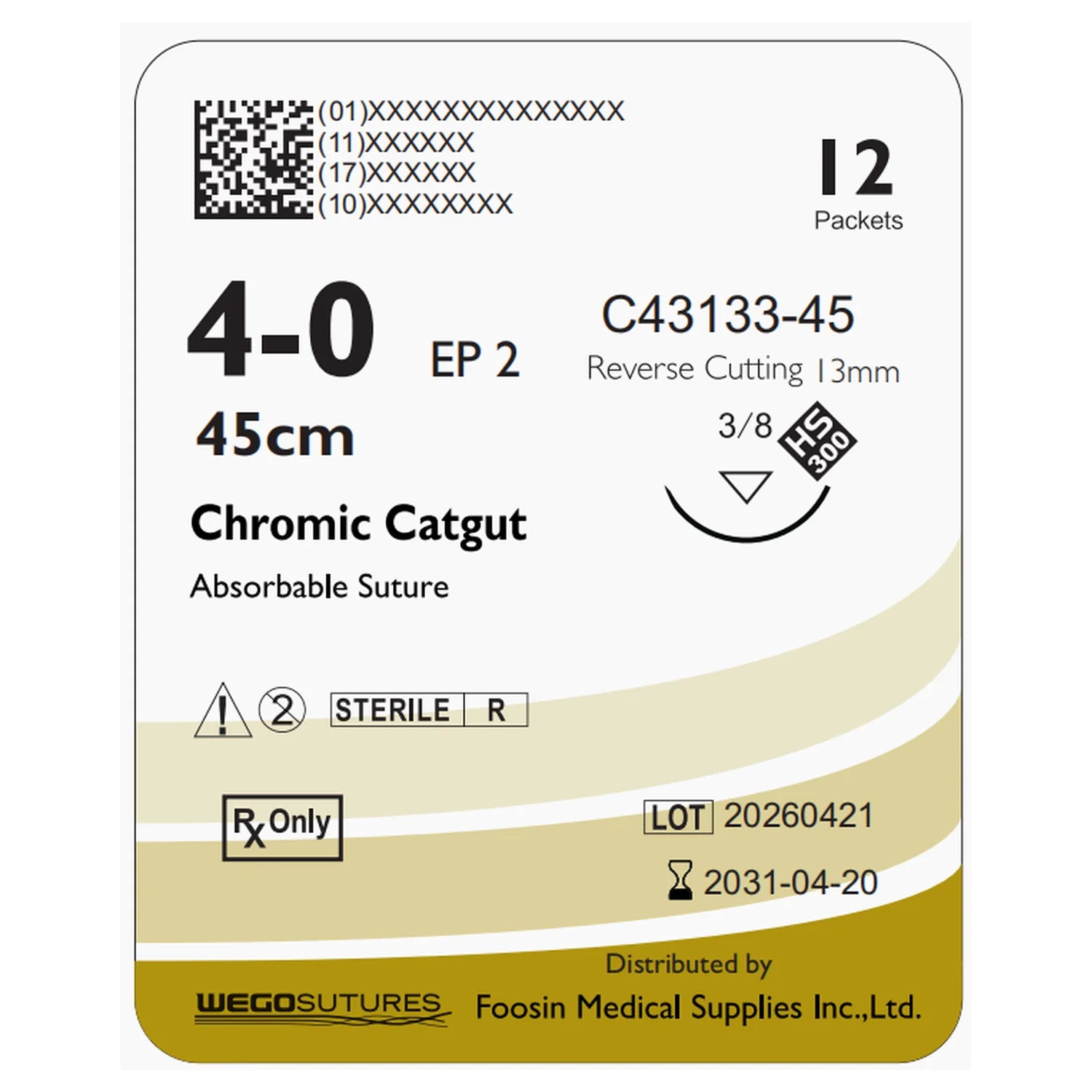 Wego-Chromic Catgut | Natural Absorbable Suture for Oral Surgery
