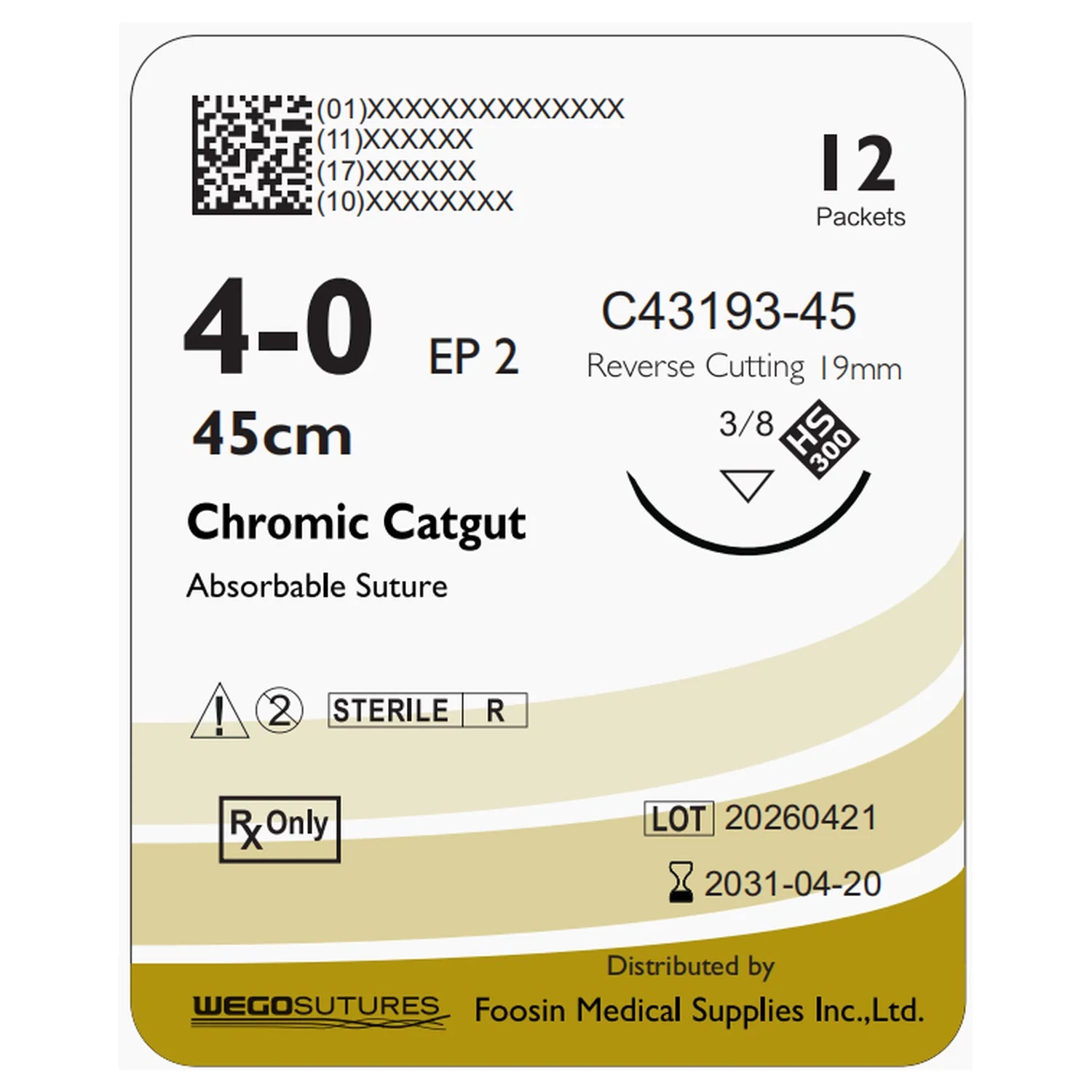 Wego-Chromic Catgut | Natural Absorbable Suture for Oral Surgery