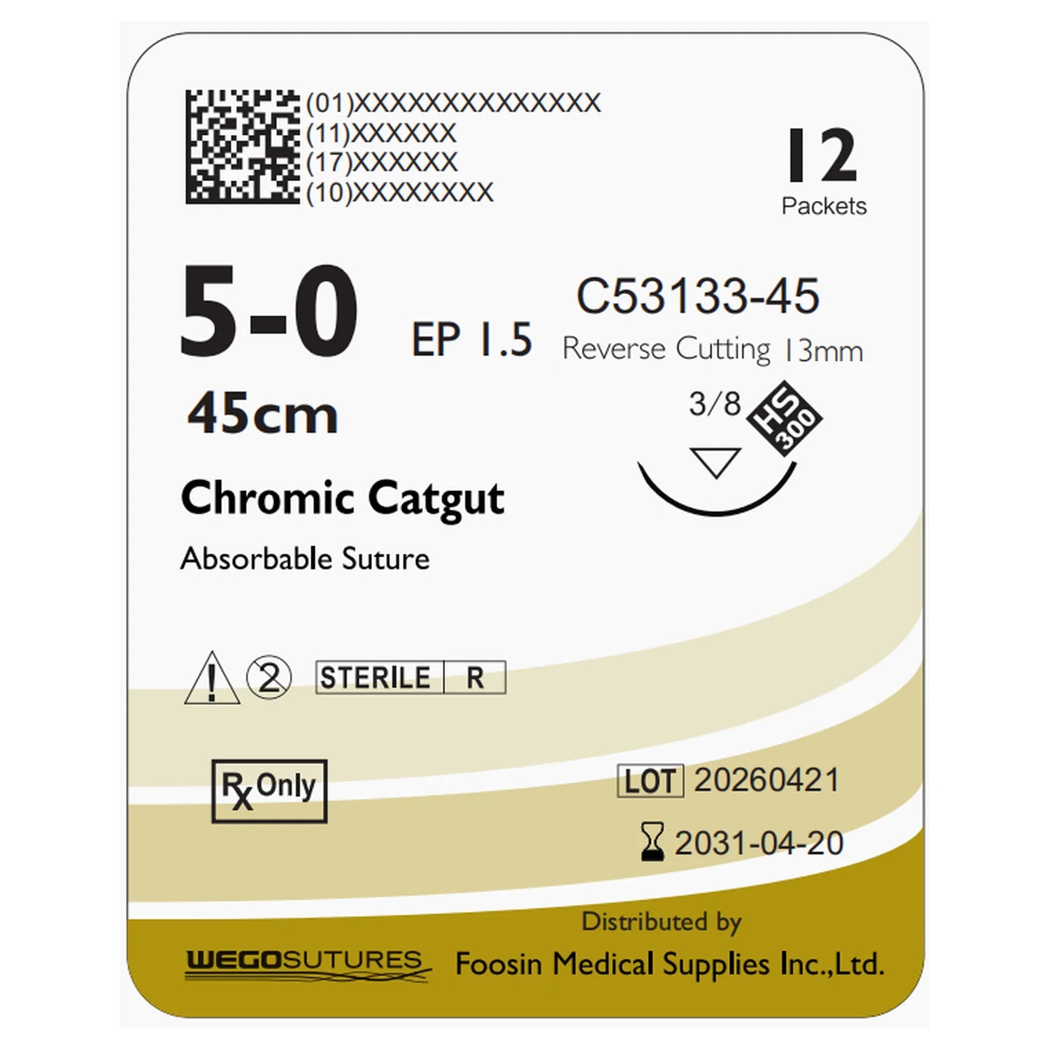 Wego-Chromic Catgut | Natural Absorbable Suture for Oral Surgery