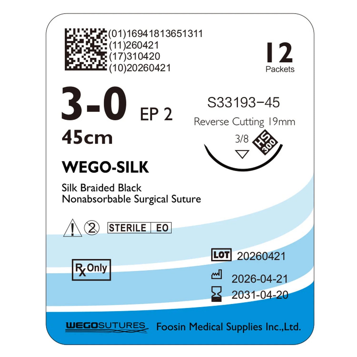 Wego-Silk | Braided Non-Absorbable Silk Suture